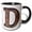Black/White, variant on 3drose, Urban Image of Rusty Metal Monogram Letter D, 11oz Two-tone Yellow Mug
