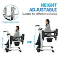 thumbnail image 3 of Missky Patient Lift Transfer Chair, Mobility Lift with 180°Split Seat & Bayonet Lock for Caregivers, Elderly Living, 3 of 6