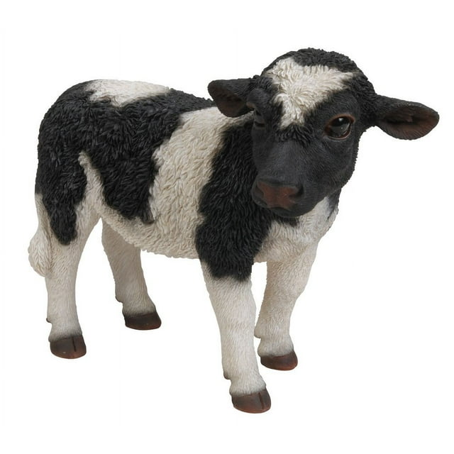 Estatuine Hi-Line Gift Ltd. Vaca pequeña de pie, negra y blanca