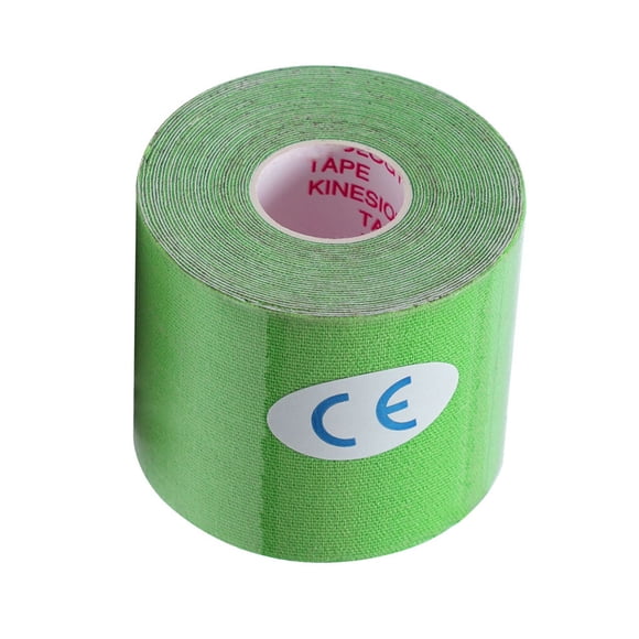 Yuarrent Cinta de kinesiología Cinta elástica de recuperación atlética Gimnasio Recuperación de la aptitud Correa articular Alivio del Gimnasios en casa Verde claro 7.5 cm * 5 m