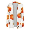 thumbnail image 4 of WXLWZYWL Womens Halloween Costumes 2024, Cute Pumpkin Ghost Bat Cat Spider Printed Long Sleeve Cardigan Sweaters for Women Lightweight, 4 of 6