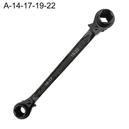 

GoFJ Multifunctional Double Head Wrench Bidirectional Not Easy to Rust Workshop Equipment Quick Ratchet Wrench for Home