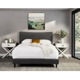 thumbnail image 1 of Topline Home Furnishings Dark Grey Upholstered Queen Bed, 1 of 3