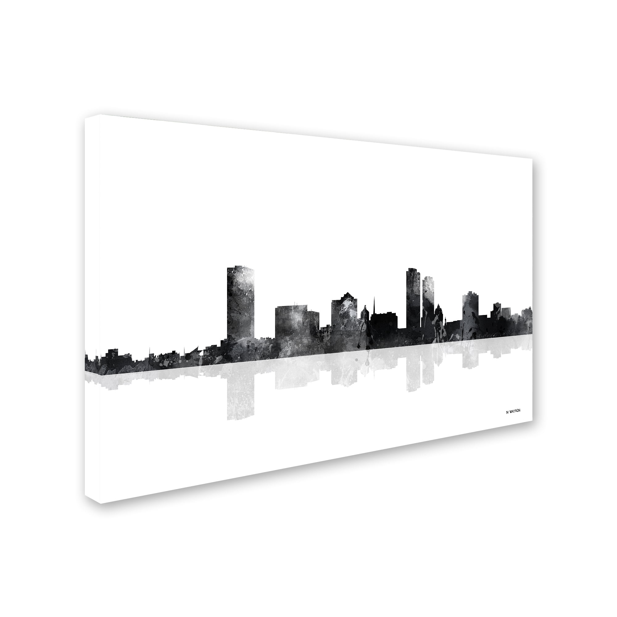 Trademark Fine Art "Milwaukee Wisconsin Skyline BG-1" Canvas Art by Marlene Watson