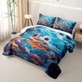 thumbnail image 3 of Erosebridal Teens Cartoon Sea Turtle Twin Quilt Set,Boys Girls Kawaii Coastal Ocean Animal Twin Coverlet Set, 3 of 7