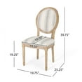 thumbnail image 2 of GDF Studio Newman French Country Fabric Dining Chairs, Set of 4, Gray Stripes and Light Beige, 2 of 5