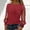 Red, variant on Women's Pullover Top Fashionable Design Tulle Long-sleeved Loose Round Neck Casual Loose T-shirt Top Soft Breathable Mesh Blouse (Black S)