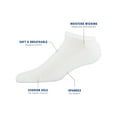 thumbnail image 2 of Gildan Men's Cotton Stretch moveFX White NoShow Socks, 12-pack, 2 of 5