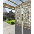 thumbnail image 3 of nqOlkjepod Outdoor Curtains for Patio Waterproof, Boho Ethnic Rustic Outdoor Privacy Panels Grommet, American Southwest Antique Blackout Outside Curtains for Porch/Cabana/Pergola 54"x84", 1 Panel, 3 of 8