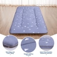 thumbnail image 2 of Desirable Life 4" Thick Floor Mattress - Japanese Futon Tatami Pad, Roll-Up Sleeping Mat for Guest/Bedroom, 2 of 8