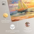 thumbnail image 4 of Sunset Sailboats Canvas Glam Beach Wall Art by Art Remedy, Gallery Wrapped, 36" x 24", 4 of 7