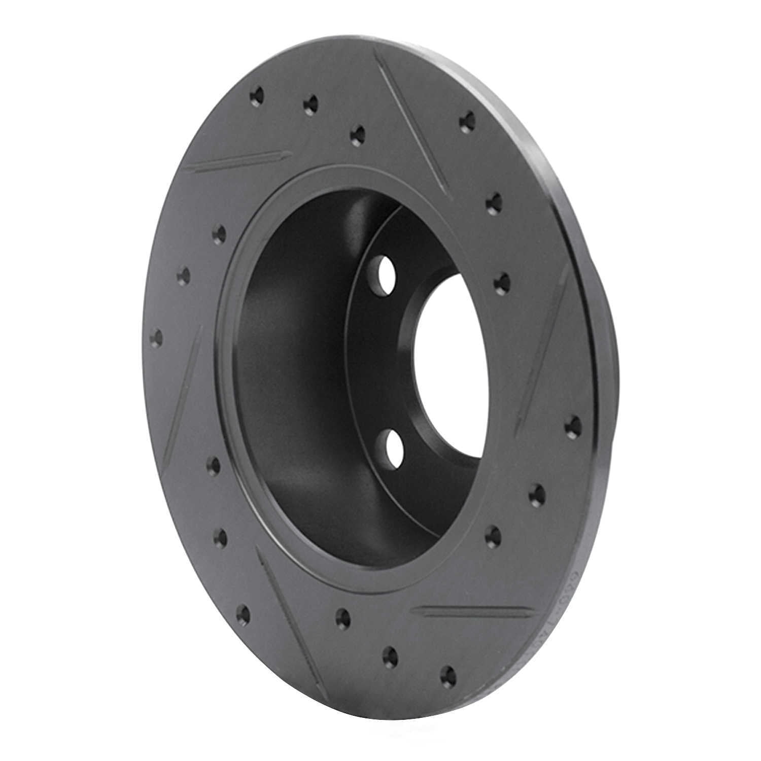 Dynamic Friction Company 633-74011L DFC Brake Rotor - Drilled And Slotted - Black