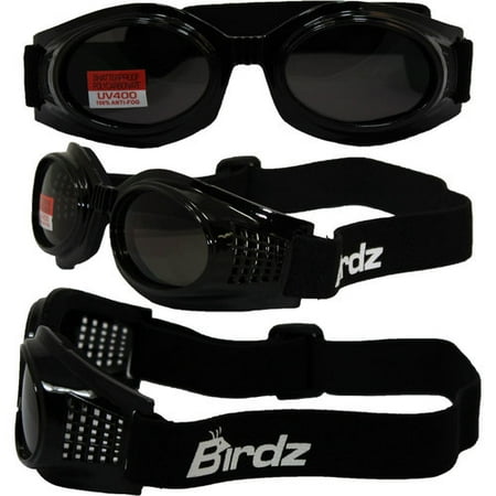 - Birdz Eyewear Kite Motorcycle Goggles (Black Frame/Smoke Lens)