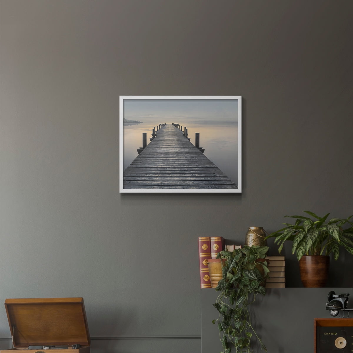 Sun Down by Mike Calascibetta - Restickable Framed Giclée Print