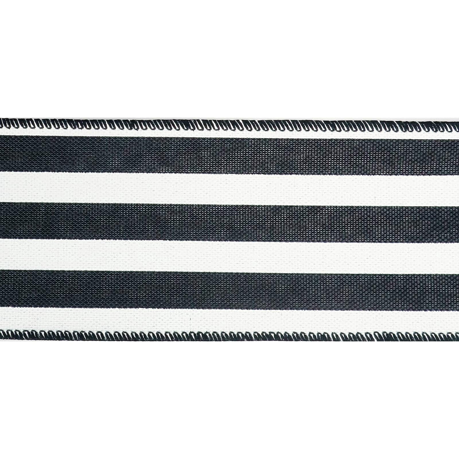 12 Pack: 2.5" x 25ft. Faux Linen Wired Thick Striped Ribbon by Celebrate It Decor