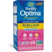 Natures Way Fortify Optima Womens Daily Probiotic, 90 Billion, 15 Strains, Prebiotic, 30 Capsules