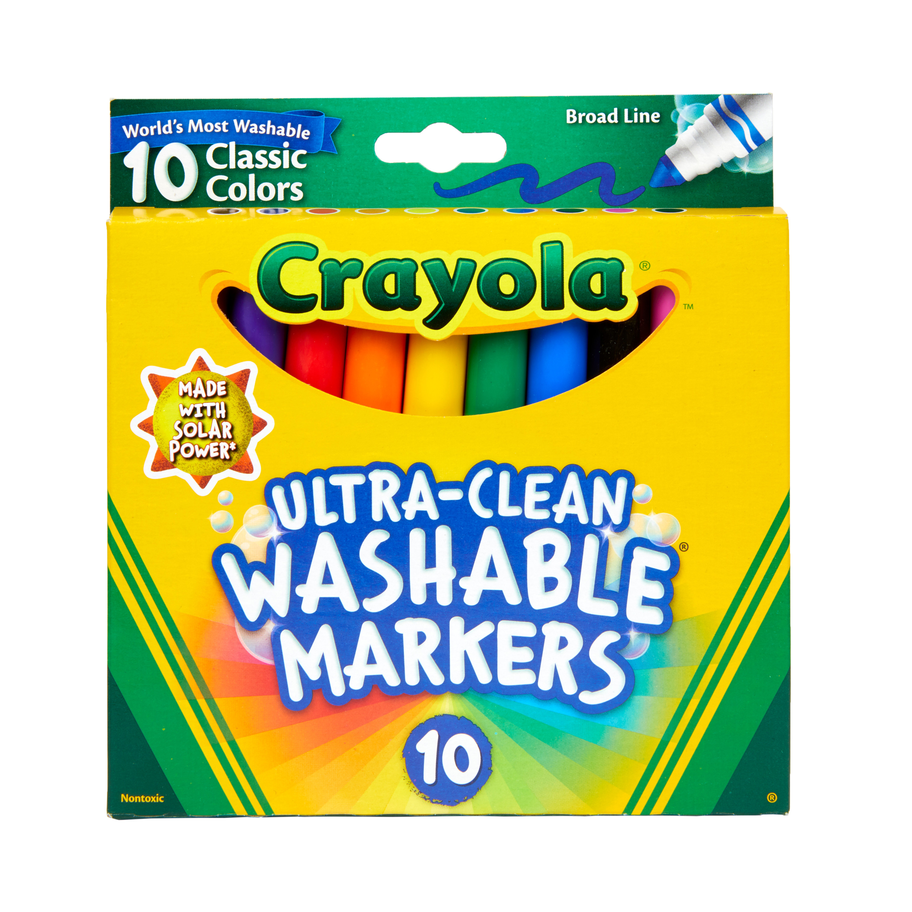 Crayola Ultra-Clean Washable Broad Line Markers, School & Art Supplies, 10 Ct - image 9 of 9