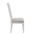 thumbnail image 3 of Kate 24 Inch Side Dining Chair Set of 2, Light Gray Linen, White Wood Frame, 3 of 6