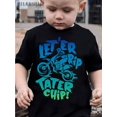 thumbnail image 1 of Let Rip Tater Chip & Off-road Motorcycle Print T-shirt For Boys, Cute Tee Top, Casual Top For Spring And Summer, 1 of 7