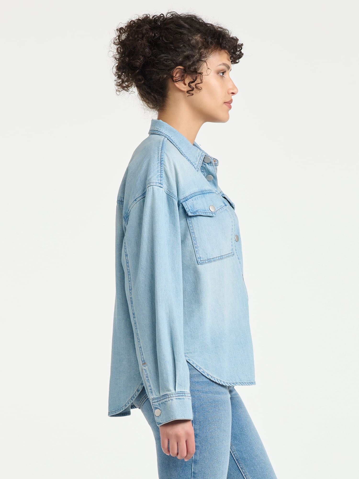 Sofia Vergara Women's Relaxed Boyfriend Shirt, Sizes XS-XXL