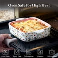 thumbnail image 2 of Contenpo Ceramic Baking Dish 9X6 Inch - Oven Safe Brownie Pan & Casserole Dish, Lasagna Pan, Unique Artisan Design Bakeware, 2 of 8