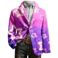 thumbnail image 4 of oqasdz Carnival Blazer for Men Corduroy Print Jacket Style Casual Lightweight Sport Coat Travel Party Business Formal, 4 of 4