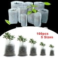 thumbnail image 2 of 100pcs Biodegradable Non-woven Nursery Bags Plant Grow Planting Raising Pots, 2 of 11