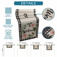 thumbnail image 6 of Spring Pink Flowers Table Runner 72 Inches, Country Plants Leaves Bird Retro Plaid Bed Runner Dresser Scarves Tabletop for Indoor Outdoor Parties/Ceremony/Banquet, 16" x 72", 6 of 9