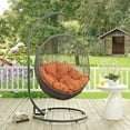 thumbnail image 4 of Modway Hide Outdoor Patio Swing Chair With Stand in Gray Orange, 4 of 9