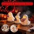 thumbnail image 5 of LED Halloween Tabletop Ornament Set | Oimcto Light-Up Pumpkin Figurines with Warm Glow for Mantel, Shelf & Tray Display - Ghost Lantern, 5 of 9