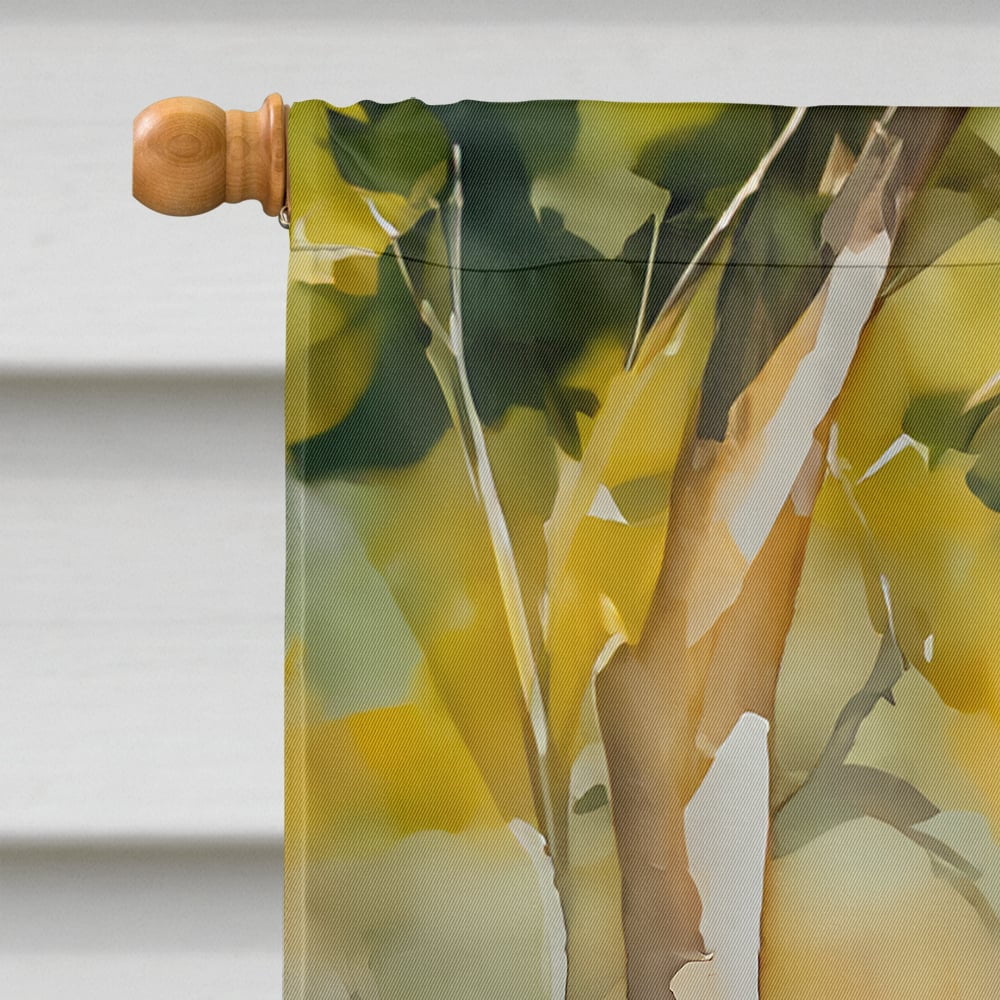 Caroline's Treasures Wood Duck House Flag Large Porch Sleeve Pole Decorative Outside Yard Banner Artwork Wall Hanging, Polyester, House Size, Multicolor