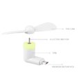 thumbnail image 2 of DreamWireless Home Travel Office Outdoor Two Leaves Handheld Micro USB Mini Cooler Fan For Phones Tablets - White, 2 of 7