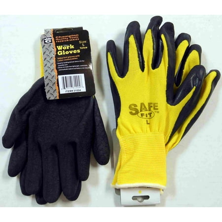 

Latex Coated Work Gloves Yellow Large