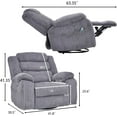 thumbnail image 4 of Power Swivel Rocker Recliner Chair for Adults with Massgae and Heat, USB and Type-C Charging Port, Infinite Position, Electric Glider Rocking Chairs for Living Room, Nursery, 4 of 10