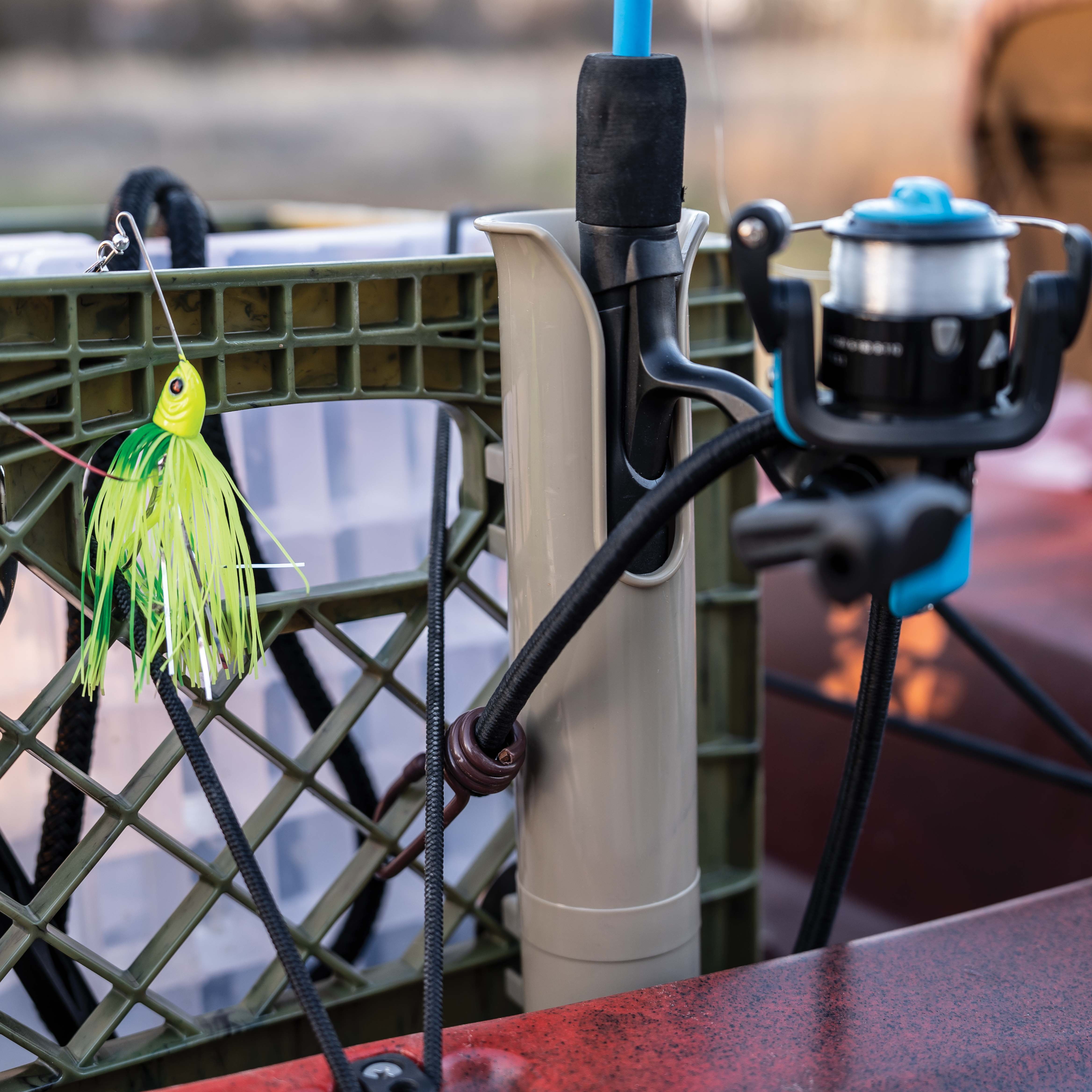ozark trail pistol fishing rod holder Fishing Pole Ozark Trail Universal Rod Holder Ozark Trail Crate Rod Holder  White For Kayak Use