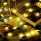 thumbnail image 5 of Xihbxyly Guirnalda de Luces Navideñas con Forma de Copo de Nieve, 80 Led Blanco Cálido, Cable Flexible, Modos Intermitente y Encendido, Decoración para Interiores y Exteriores, Fiestas, Bodas y Festi, 5 of 7