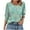 Green, variant on 3/4 Sleeve Tops for Women Dress Casual Smocked Shirts Summer Business Work Loose Blouses Graphic Fashion Pullover, Multicolor, XL