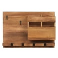 thumbnail image 1 of Wall Mounted Wood Rack  Bottle Display Rack  Storage Display Shelf  Bottle Holder Glass Rack  for Home Living Room, 1 of 8