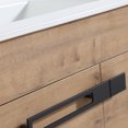 thumbnail image 6 of 24 Inch Bathroom Vanity with 2 Soft Close Door & Adjustable Shelf, Wooden Bathroom Storage Cabinet with 2 Metal Handle, 4 Metal Feet, Freestanding Bathroom Vanity without Ceramic Sink, Imitative Oak, 6 of 8