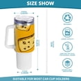 thumbnail image 3 of Cheeses Full 40 oz Tumbler with Handle Insulated&nbsp;Travel Mug&nbsp;Lid Straw Leak Proof Steel Vacuum Water Bottles Glasses Fits in Car Cup Holder, 3 of 7