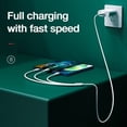 thumbnail image 5 of vAccessorize 3 Feet USB Type A to Type C 3 in 1 Fast Charging Cable for iPhone (White), 5 of 5