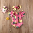 thumbnail image 5 of Barboteuse à Fleurs pour Bébé Fille + Bandeau Tenue, 5 of 5