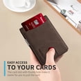 thumbnail image 4 of Billetera RUNBOX, delgada, de piel, plegable, con bloqueo RFID, 11 tarjetas, 4 of 6
