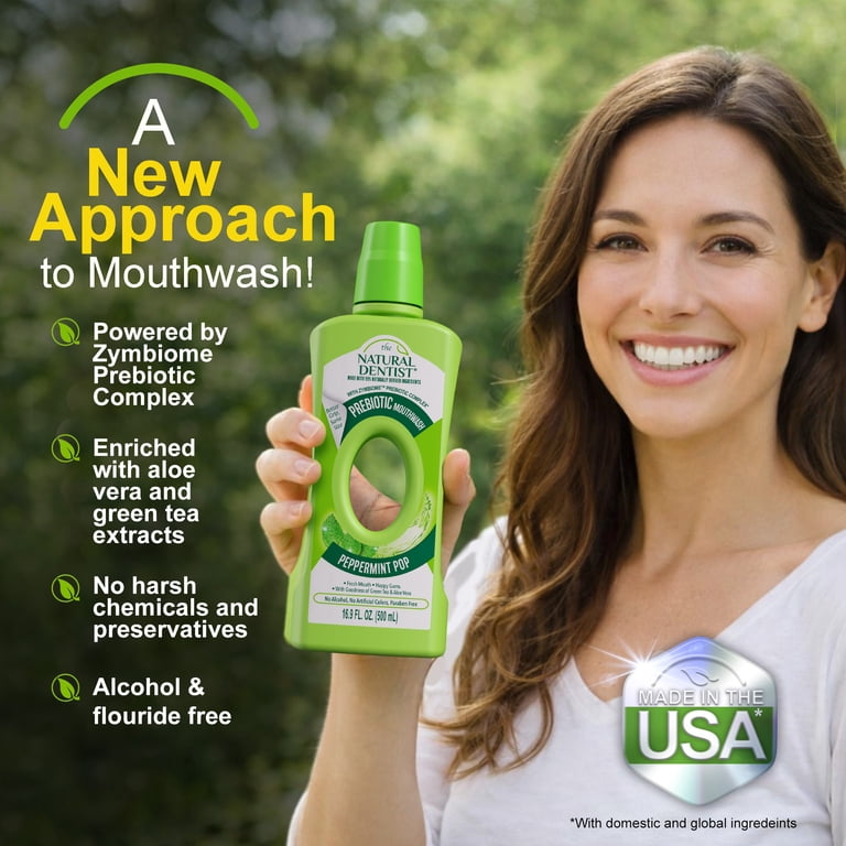 The Natural Dentist Prebiotic Mouthwash Oral Rinse - Happy Gums