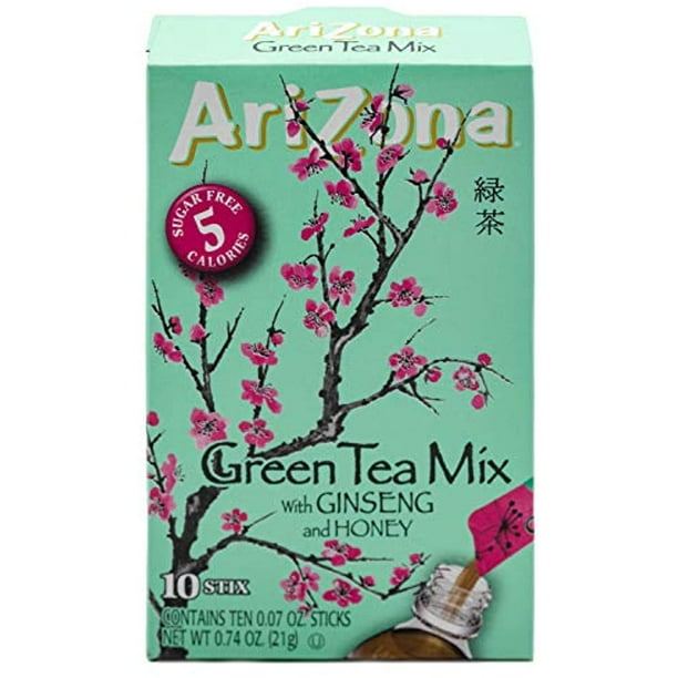 Arizona Green Tea With Ginseng Iced Tea Stix SugarFree, Low Calorie