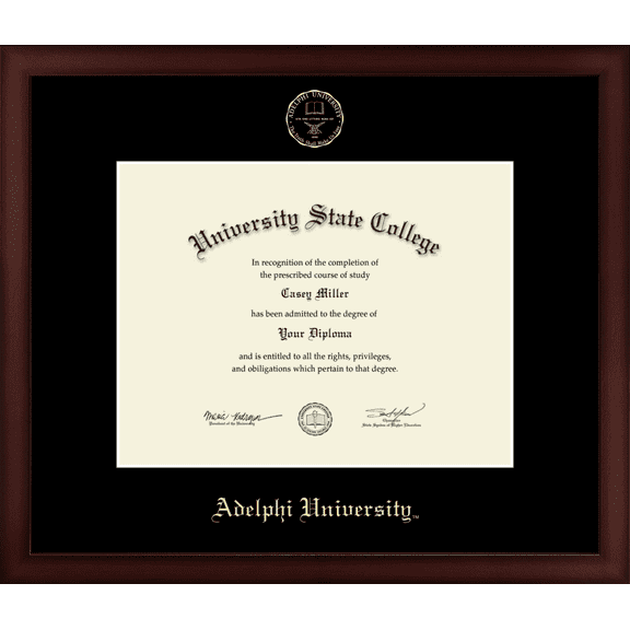Adelphi University Diploma Frame, Document Size 11" x 8.5"