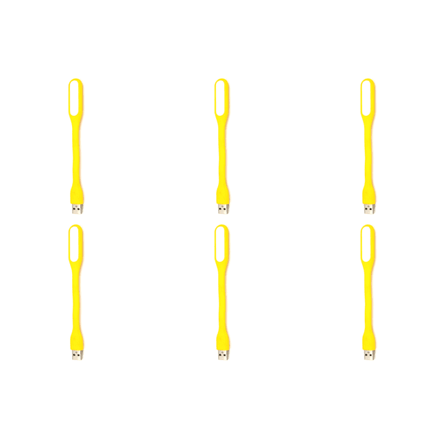 Lámpara LED USB Mini Portátil Lectura Libros Escritorio Nocturna () Amarillo