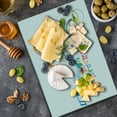 thumbnail image 5 of Music Cutting Board, Colored Illustration of Saxophone with Wavy Notes in Air Fun Vibes Retro Boho Form, Decorative Tempered Glass Cutting and Serving Board, Large Size, Multicolor, by Ambesonne, 5 of 5