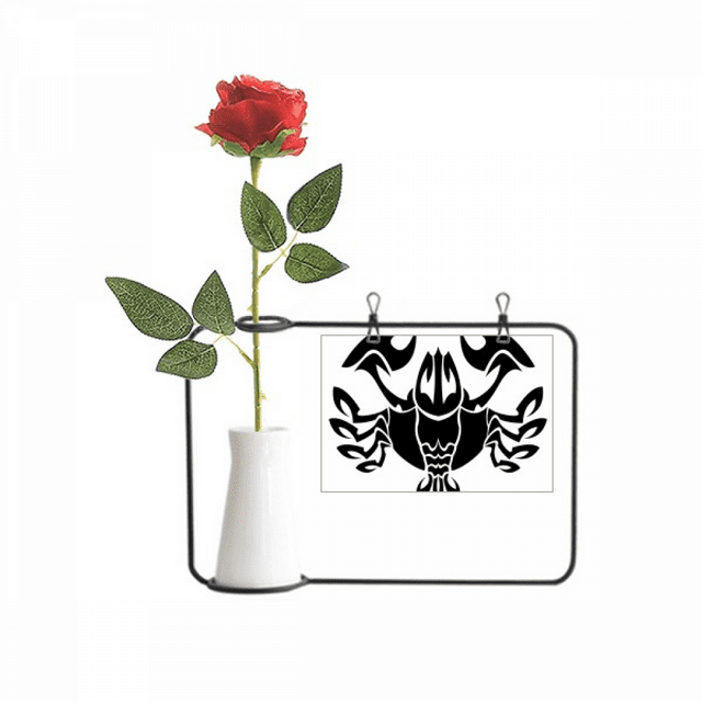 Constellation Cancer Zodiac Symbol Artificial Rose Flower Hanging Vases Decoration Bottle