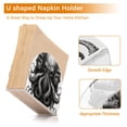 thumbnail image 4 of Octopus Mask Napkin Holder for Table Clear Napkin Stand Paper Holder Acrylic Organizer Dispenser Napkins for Dinner Kitchen Restaurant Room, 4 of 8